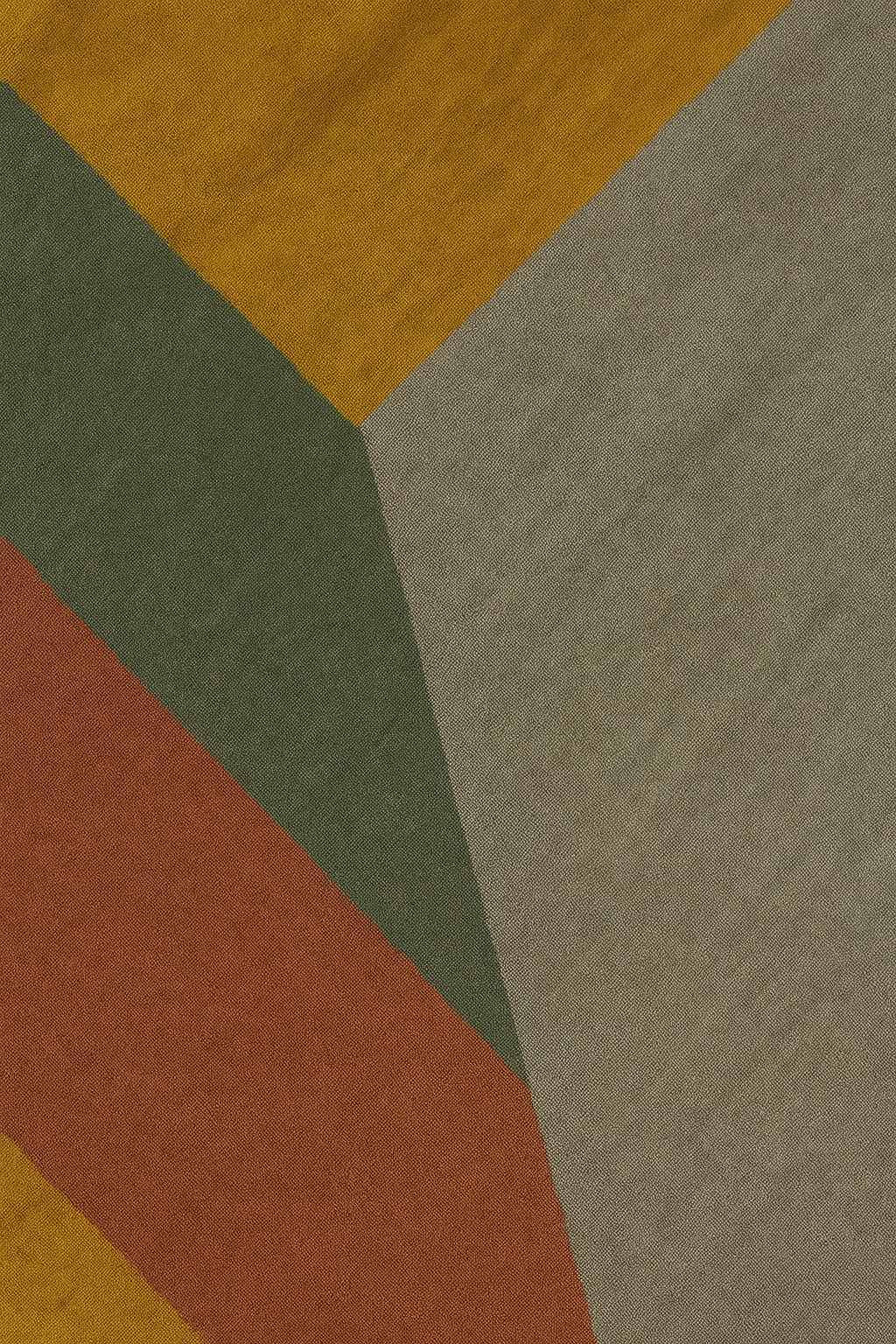 Vintage Block Palette Soft Linen Saree – Green, Mustard & Rust