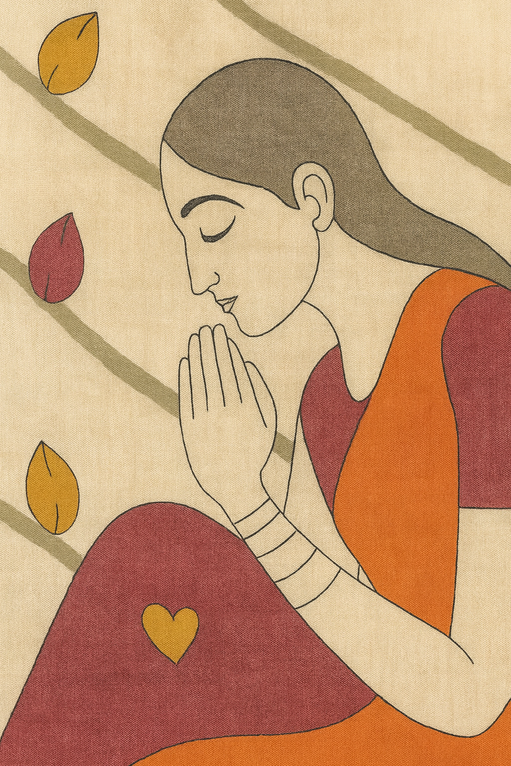 Women's Abstract Art Cotton Linen Saree