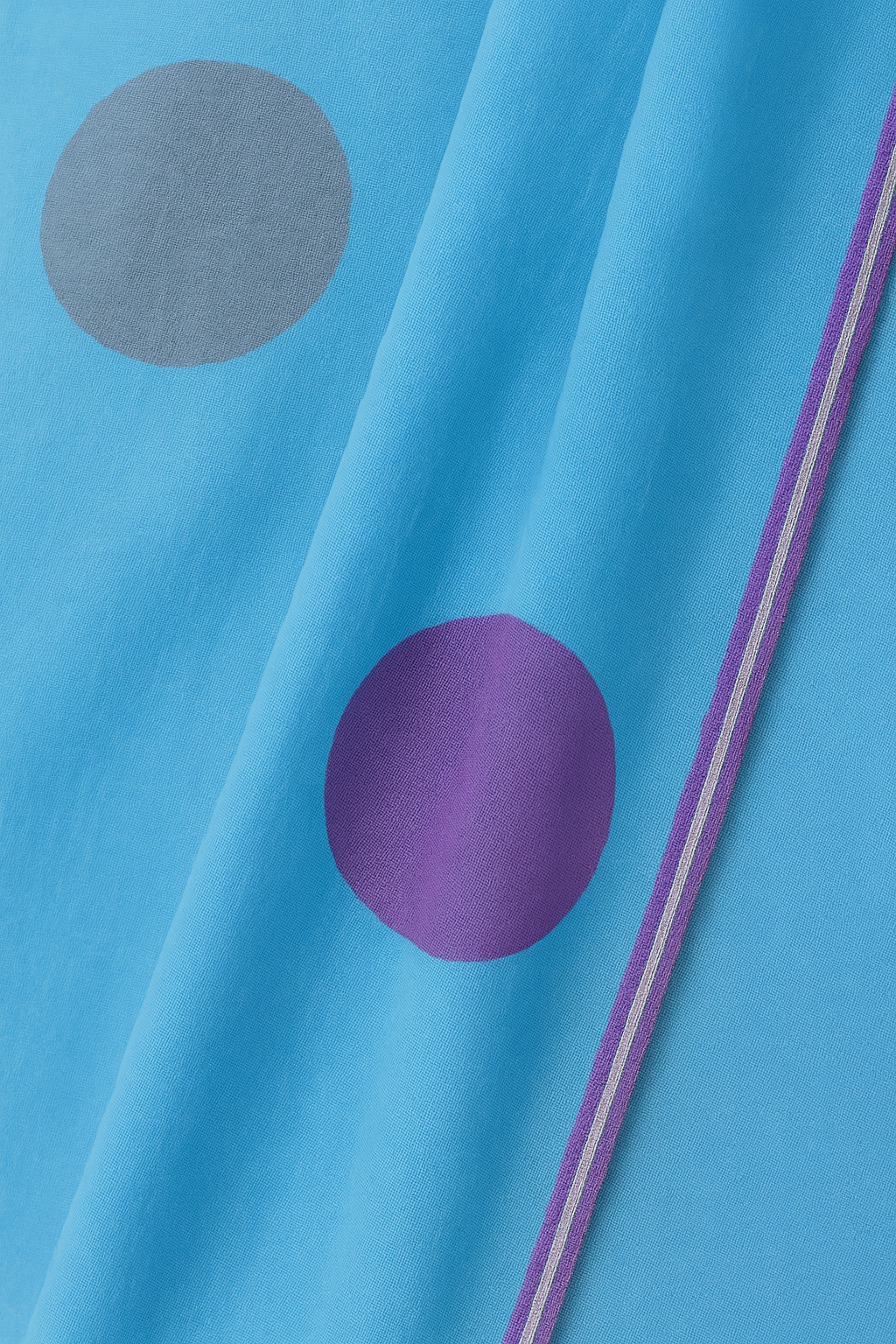 Soft Cotton Linen Saree in Sky Blue with Polka Dots | Everyday Wear